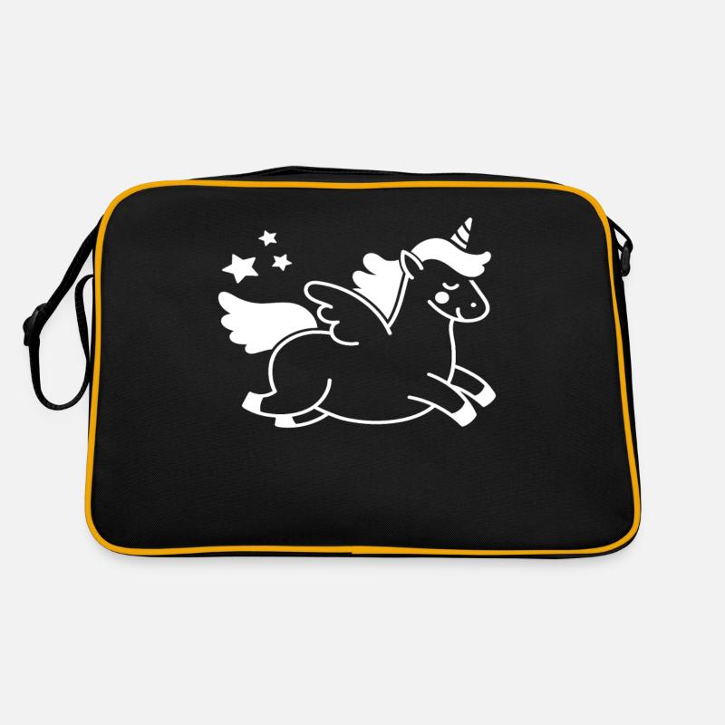 Dickes Einhorn pummel Dabbing Unicorn mit Sternen Retro Tasche
