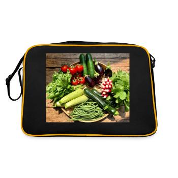 légumes - Sac Retro - noir/or - Dos