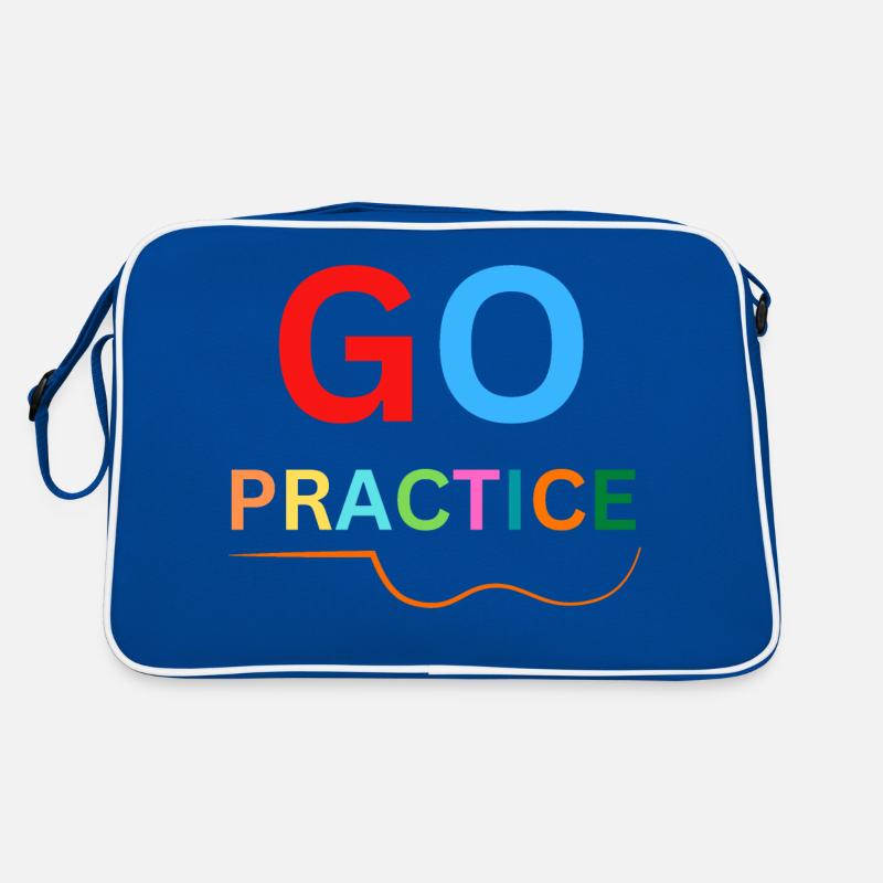 Practice Violin - Go Practice- Rainbow Text Retro Bag