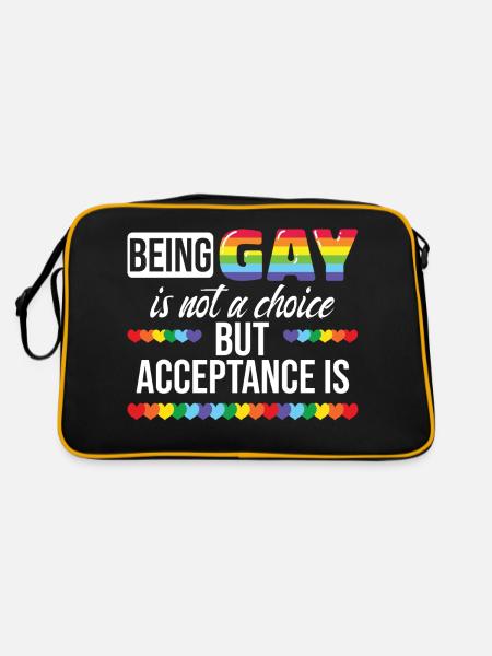 Being Gay Is Not A Choice - Retro Bag - black/gold - Back