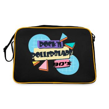 Rock n rollerblade - Retro Bag - black/gold - Back