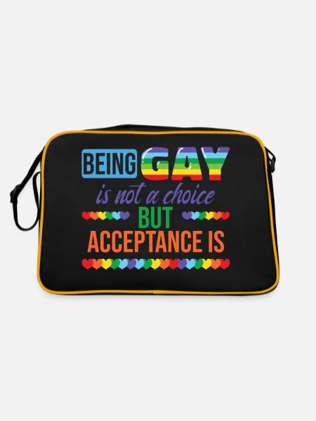 Citation gay LGBT - Sac Retro - noir/or - Dos