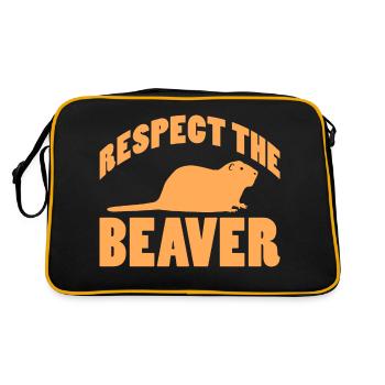 Respect The Beaver Lodger Animal Beavers - Sac Retro - noir/or - Dos
