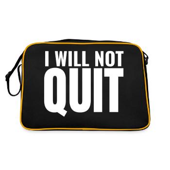 Je n’abandonnerai pas Citation de motivation Exercice Fitnes - Sac Retro - noir/or - Dos