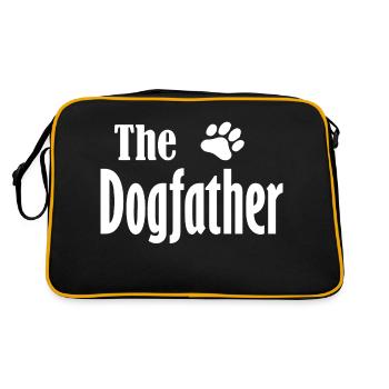 Le Dogfather Drôle de fête des pères Cadeau Chiens Papa - Sac Retro - noir/or - Dos