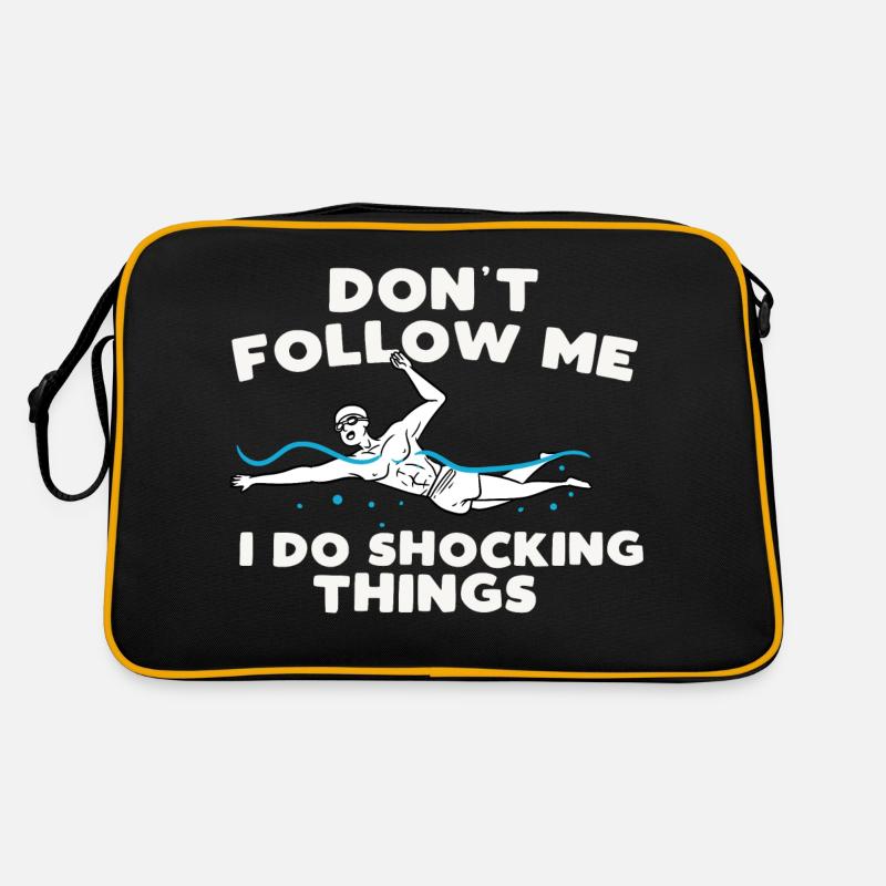 ne me suivez pas je fais des choses choquantes Design Sac Retro