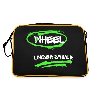 Wheel Loader Driver Graffiti - Retro Tasche - Schwarz/Gold - Hinten