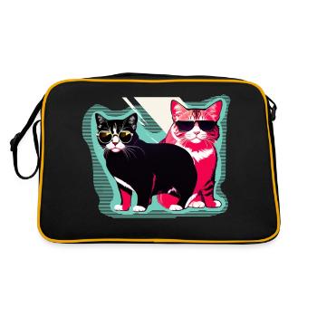 chats cool - Sac Retro - noir/or - Dos