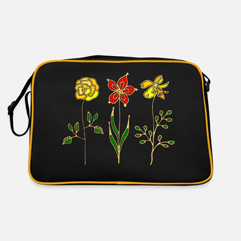 Blumen Retro Tasche
