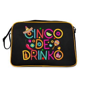 Cinco De Drinko - Retro Bag - black/gold - Back