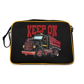 KEEP ON TRUCKIN - Retro Bag - black/gold - Back