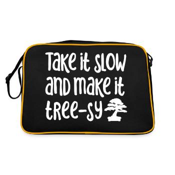 Conception d’arbre à bonsaï pour les amateurs de bonsaï débutants - Sac Retro - noir/or - Dos
