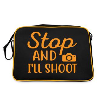 Arrêtez-vous et je tirerai - Sac Retro - noir/or - Dos