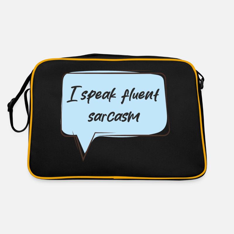 I speak fluent sarcasm Retro Bag