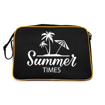 Summer Times - Retro Tasche - Schwarz/Gold - Hinten