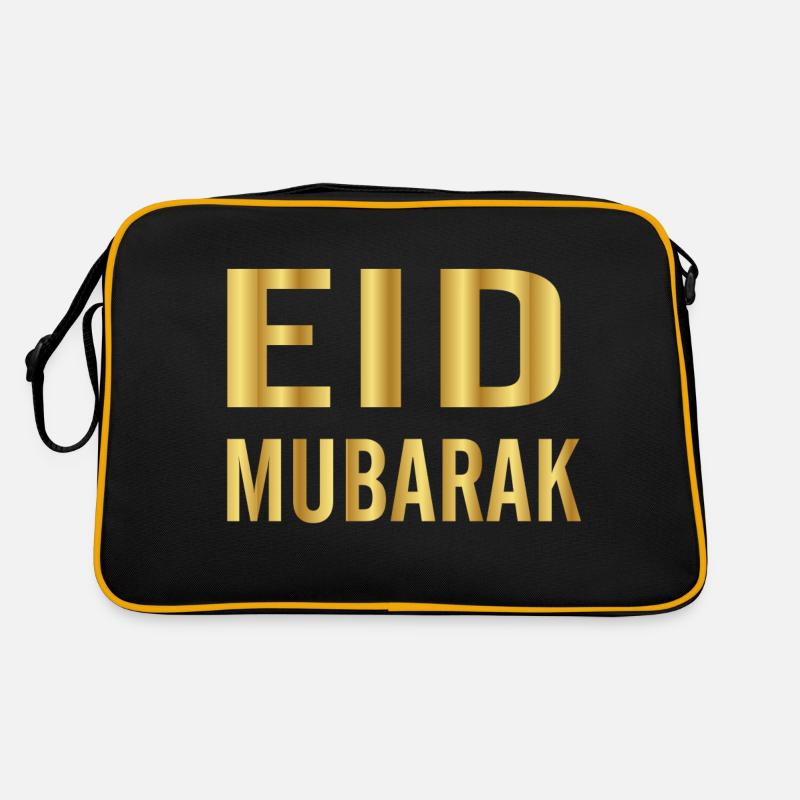 Eid mubarak - Retro Tasche - Schwarz/Gold