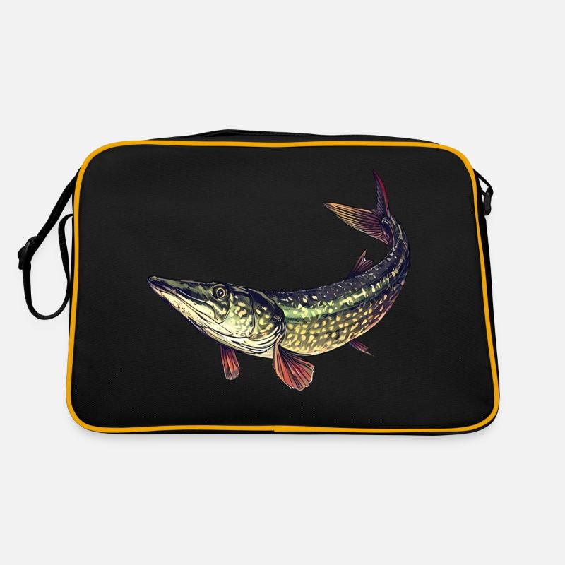 Pêche ciblée au brochet - Sac Retro - noir/or