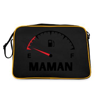 Maman papa bébé assortis - Sac Retro - noir/or - Dos