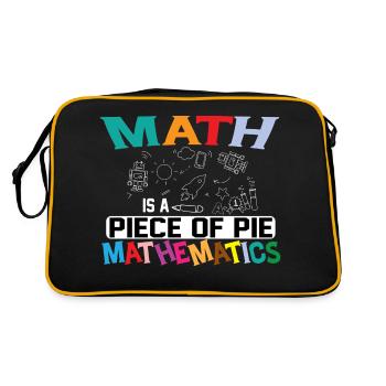 Math is a piece of Pi Mathmatics, Pi-Day Mathefan - Retro Bag - black/gold - Back