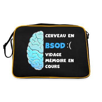 Vidage mémoire en cours. BSOD - Sac Retro - noir/or - Dos
