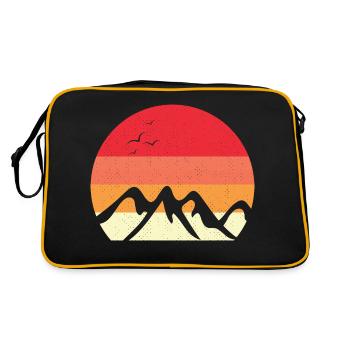 Mountain Sunset - Retro Bag - black/gold - Back