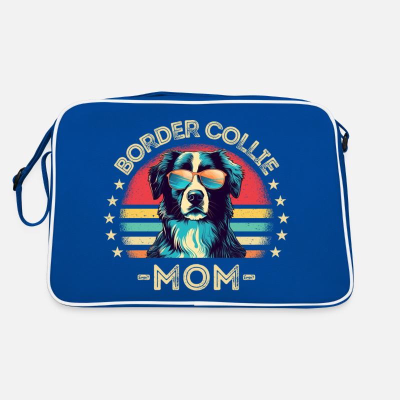 Border collie Sonnenbrille mama retro Retro Tasche