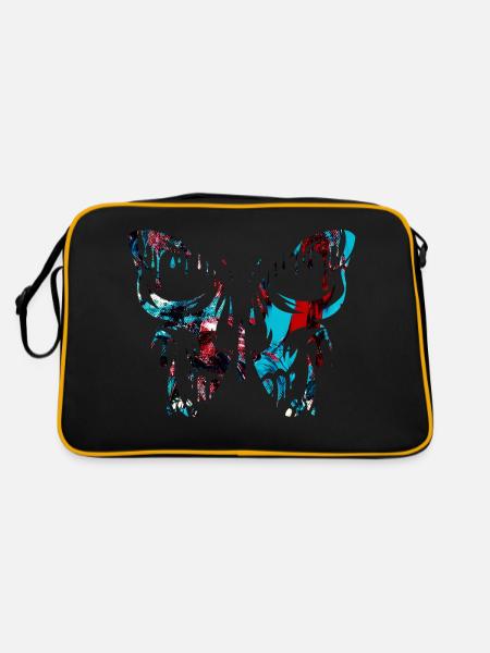 Tattoo Butterfly Nature Butterflies Cute Summer Cocoon - Retro Bag - black/gold - Back