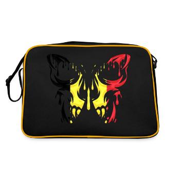Belgium, country, flag, official states, continent - Retro Bag - black/gold - Back