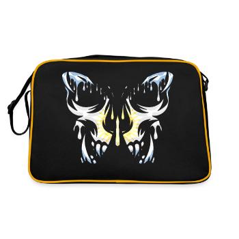 Argentinien Land Flagge Offizielle Staaten Kontinent - Retro Tasche - Schwarz/Gold - Hinten