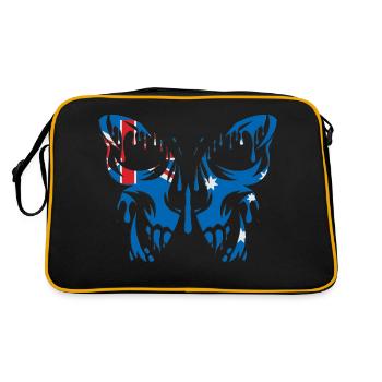 Flagge der offiziellen Bundesstaaten Australiens - Retro Tasche - Schwarz/Gold - Hinten
