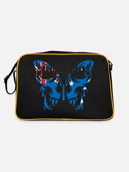 Drapeau des États officiels de l’Australie - Sac Retro - noir/or - Dos