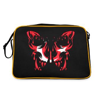 Türkei Land Flagge Offizielle Staaten Kontinent - Retro Tasche - Schwarz/Gold - Hinten