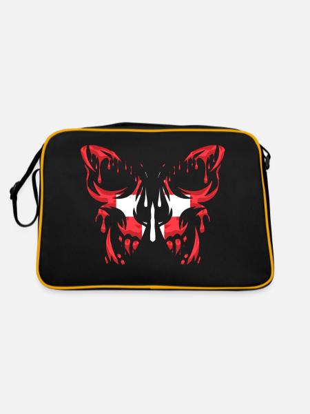 Drapeau de la Suisse États officiels Continent - Sac Retro - noir/or - Dos