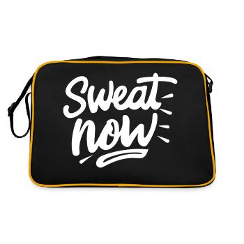 Jetzt schwitzen - Retro Tasche - Schwarz/Gold - Hinten