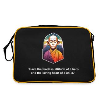 Ayez l’attitude intrépide | Citation Zen - Sac Retro - noir/or - Dos
