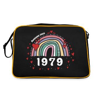 Arc en ciel mignon génial 1979 - 44e anniversaire w / - Sac Retro - noir/or - Dos