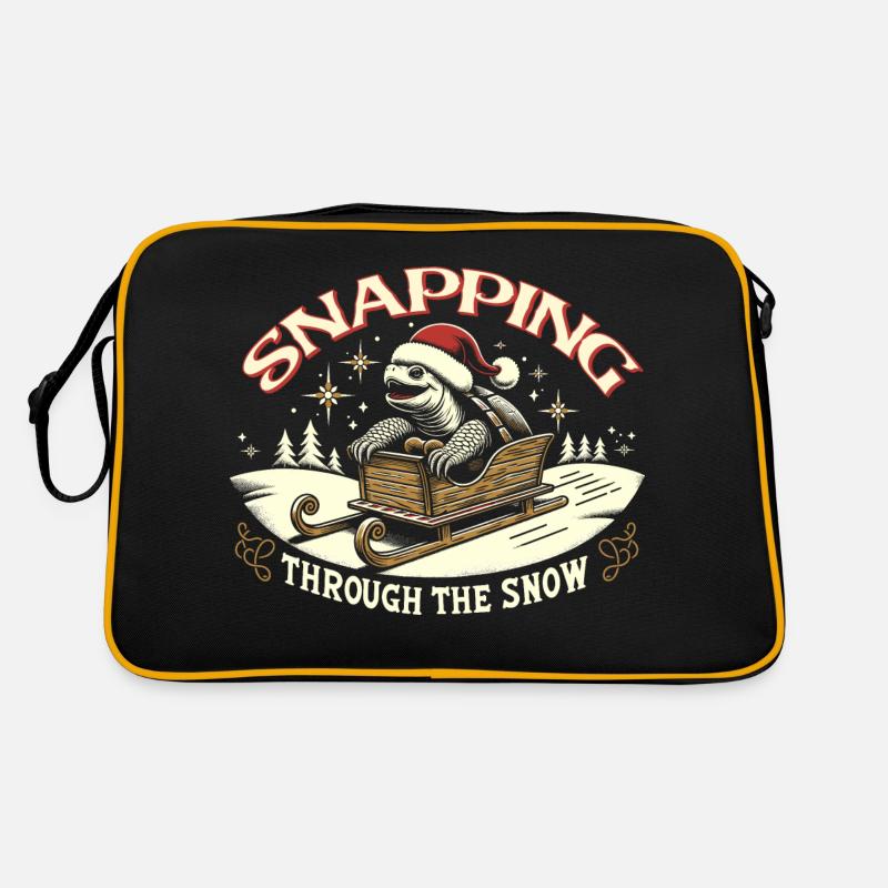 Snapping Turtle Santa Christmas Retro Tasche