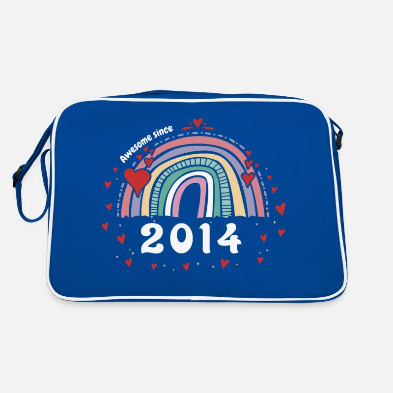 Awesome 2014 - 9th Birthday w/ Cute Vintage Retro Bag