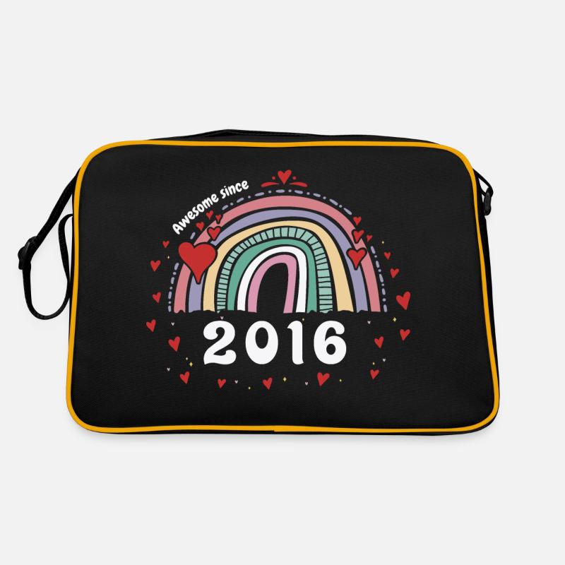 Cute Rainbow Awesome 2016 - 7. Geburtstag mit Retro Tasche