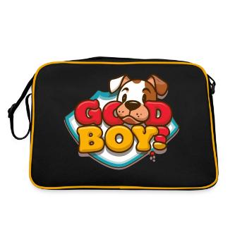 DOG BANDANA, GOOD BOY - Retro Bag - black/gold - Back