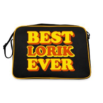 Lorik Prénom Drôle Cadeau - Sac Retro - noir/or - Dos