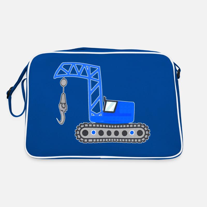 Blauer Kran Retro Tasche