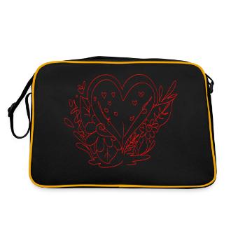 Aimez-moi la Saint-Valentin Joyeux Valentin Saint-Valentin - Sac Retro - noir/or - Dos