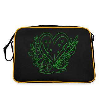 Aimez-moi la Saint-Valentin Joyeux Valentin Saint-Valentin - Sac Retro - noir/or - Dos