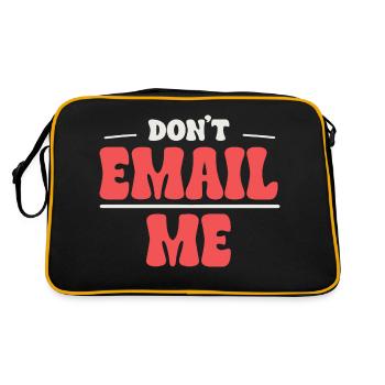 Don't Email Me - Humor in the Office - Retro Bag - black/gold - Back