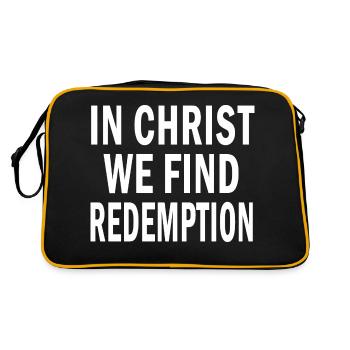 En Christ, nous trouvons la rédemption, l’inspiration de Jésus - Sac Retro - noir/or - Dos