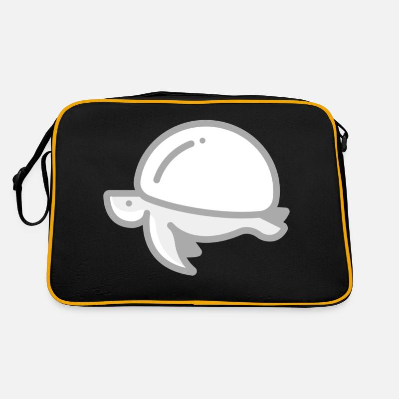 Meeresschutz - Retro Tasche - Schwarz/Gold