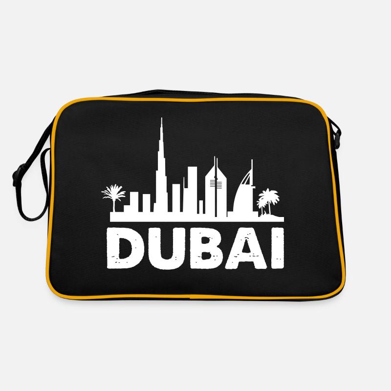 dubai skyline - Retro Tasche - Schwarz/Gold