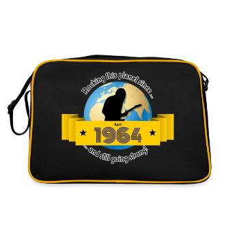 60e anniversaire Secouer cette planète depuis 04/1964 - Sac Retro - noir/or - Dos