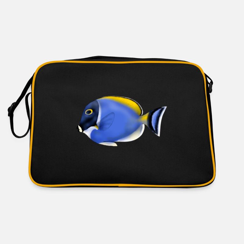 ACANTHURUS LEUCOSTEMON - Retro Tasche - Schwarz/Gold